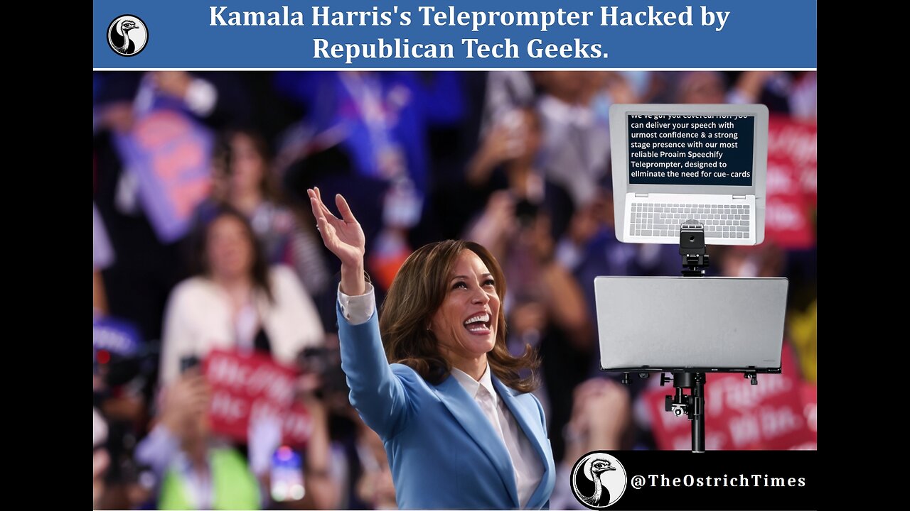 Kamala Harris's Teleprompter Hacked by Republican Tech Geeks.