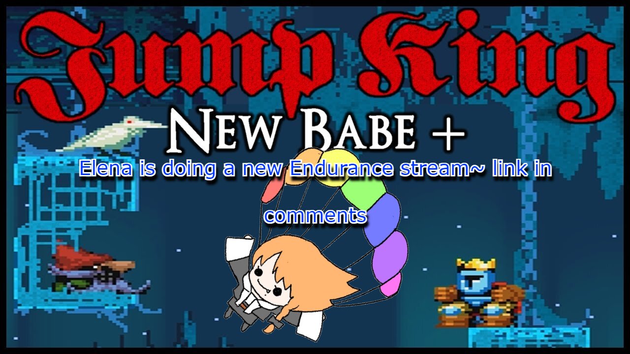 Vtuber Elena Yunagi is doing a Jump King New babe+ endurance stream