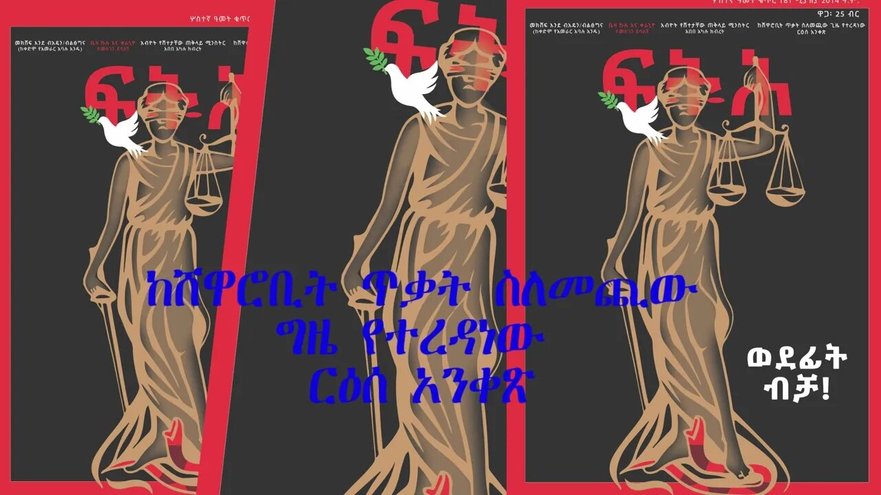 Ethio 360 Biruk Yibas Tireka ከሸዋሮቢት ጥቃት ስለመጪው ግዜ የተራዳነው የፍትህ መጽሔት ርዕሰ አንቀጽ 04 27 2022