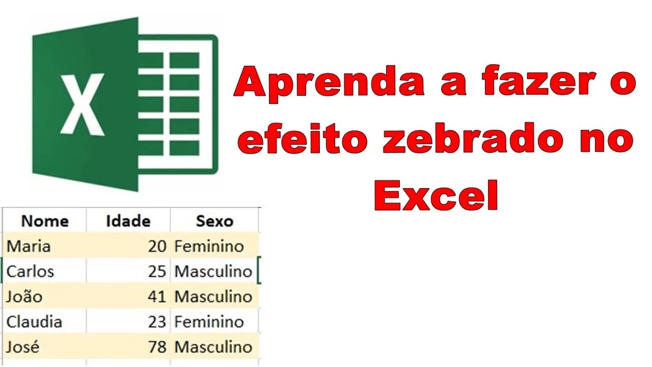 EFEITO ZEBRADO em planilhas do EXCEL