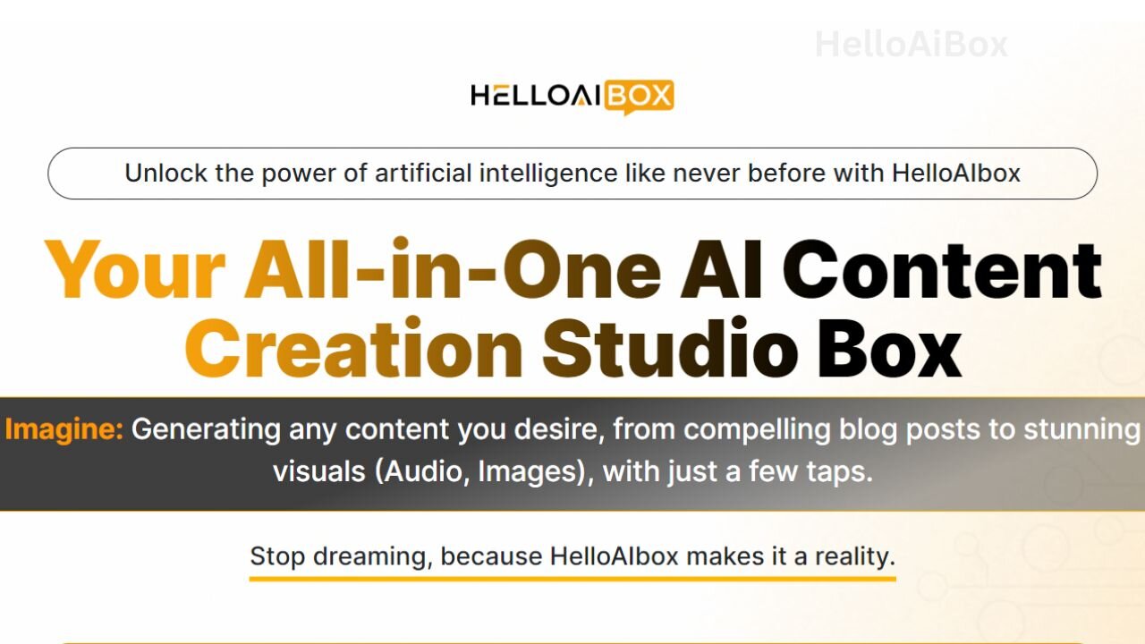 HelloAIbox Review - AI-Powered Content Creation Studio!