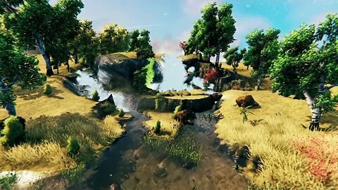 Valheim Waterfall Ambience | NEW Elemental Falls Mod | 1HR