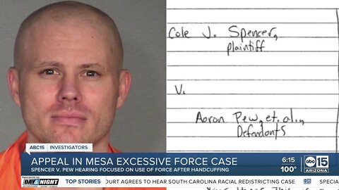 Appeal in Mesa excessive force case