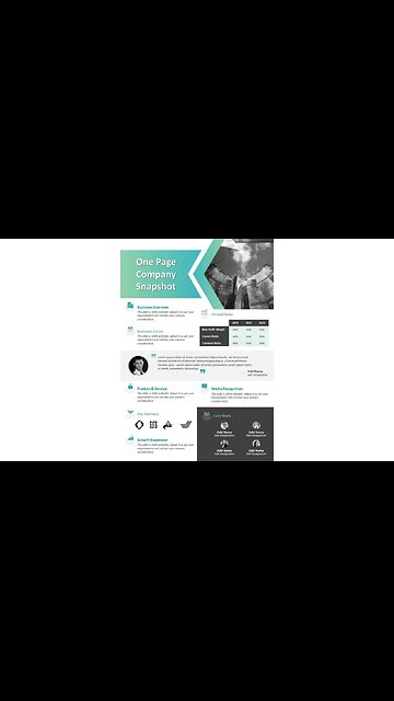 One Page Company Snapshot PowerPoint Presentation