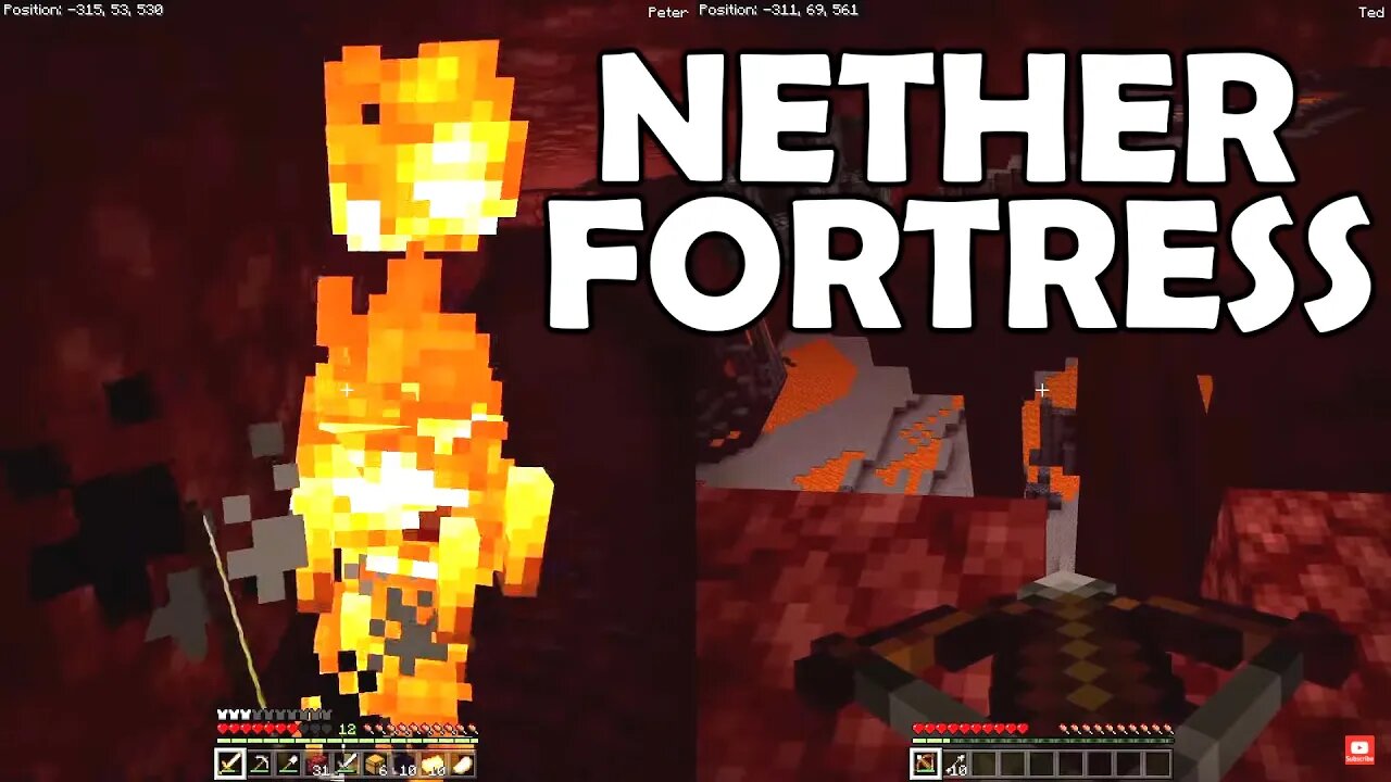 NETHER FORTRESS | In the Nether w/ Nothing (Part 18) Minecraft SPLITSCREEN 2Player Nintendo Switch