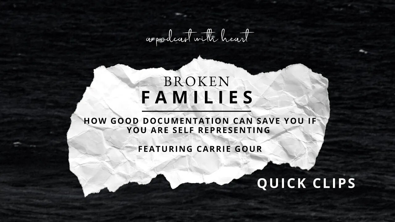 QUICK CLIP: How Good Documentation Can Save You if You are Self Representing Feat Carrie Gour