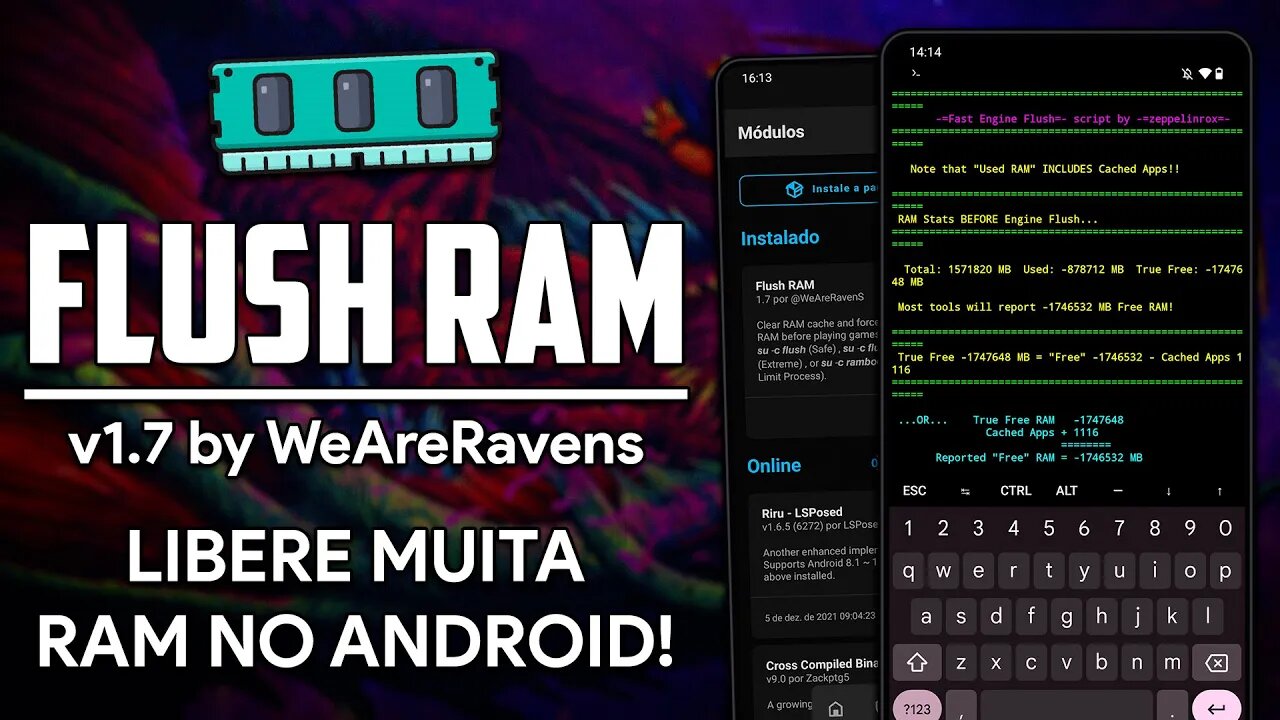 FLUSH RAM v1.7 | LIBERE EXTREMA MEMÓRIA RAM E DEIXE SEU ANDROID MAIS LEVE! [ROOT]