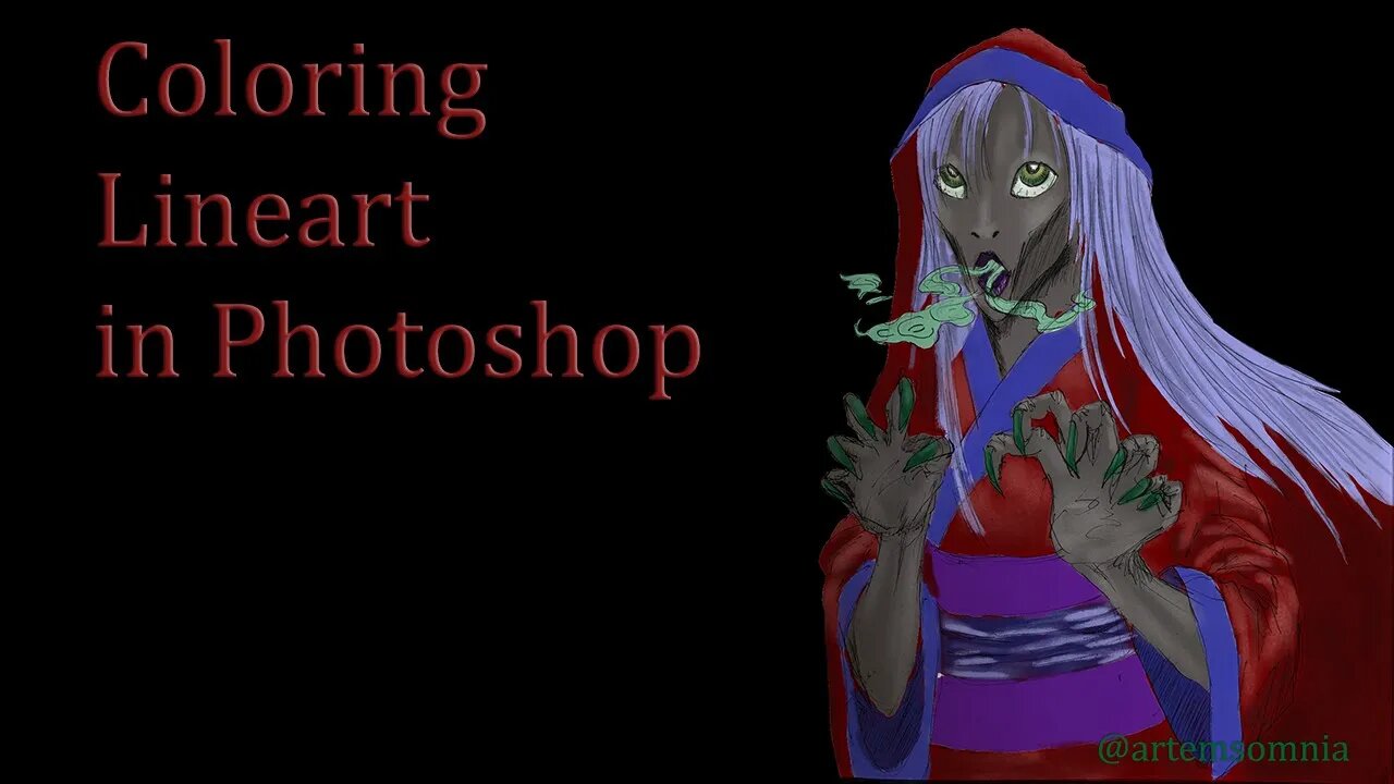 Photoshop Coloring Process : Ghostly Breath