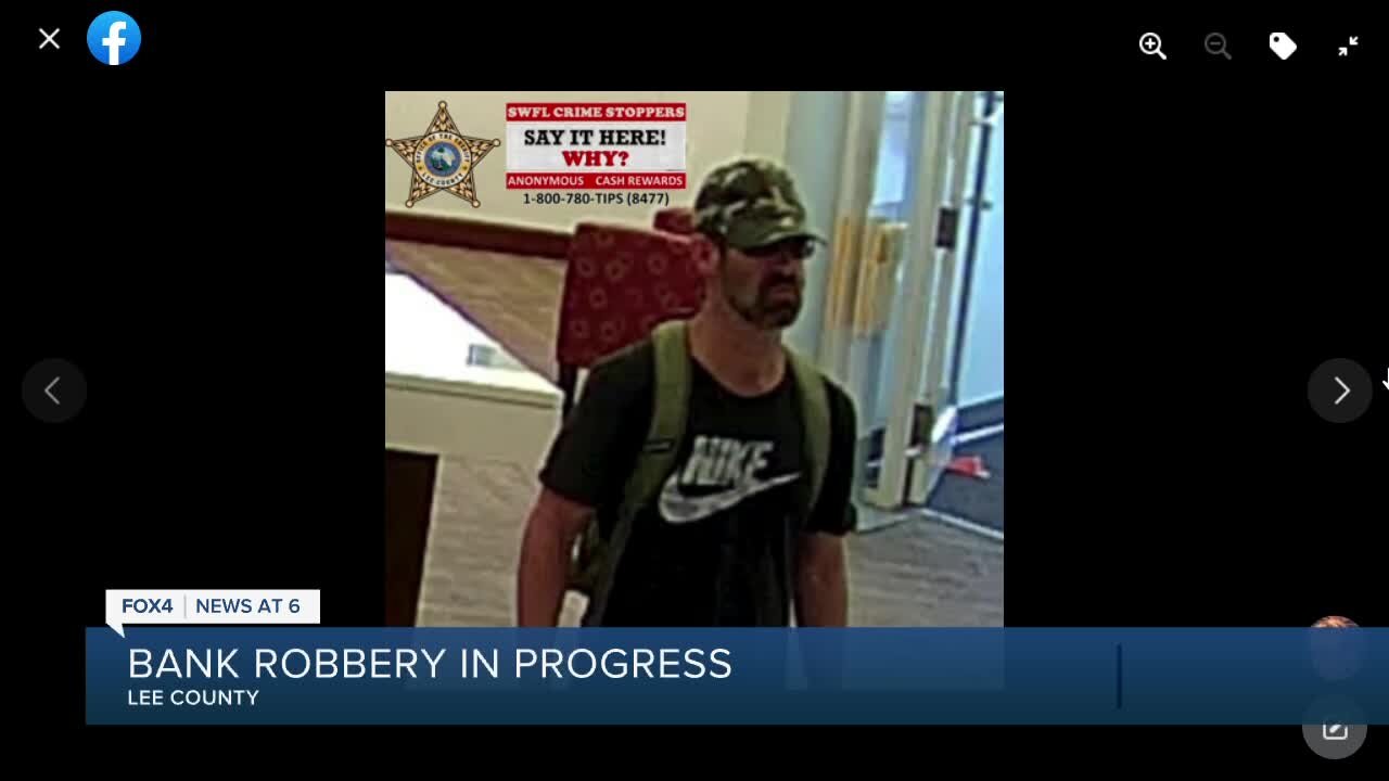 Suspect for a bank robbery