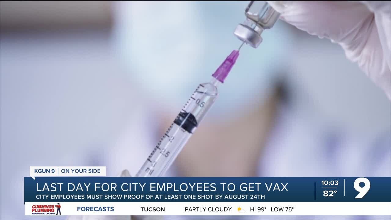 Tuesday last day for city employees to get vaccinated