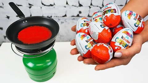 Kinder Surprise vs Hot Frying Pan - Experiment