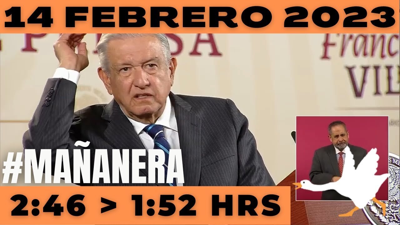 💩🐣👶 #AMLITO | Mañanera Martes 14 de Febrero 2023 | El gansito veloz de 2:46 a 1:52.