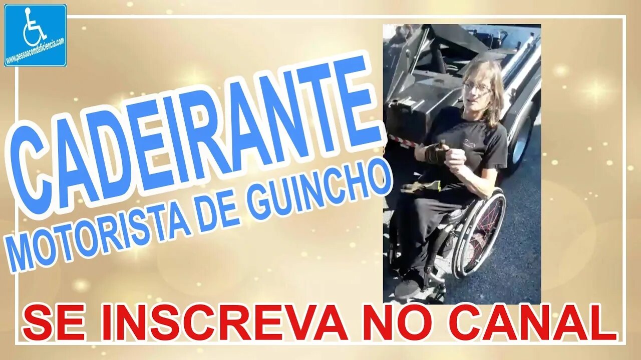 pcd = Cadeirante Motorista de guincho - Pessoa com deficiência