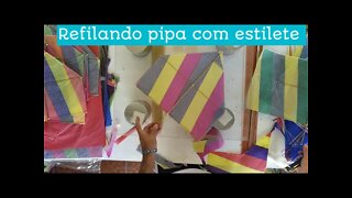 Refilando Pipa com estilete, sem precisar de tesoura.