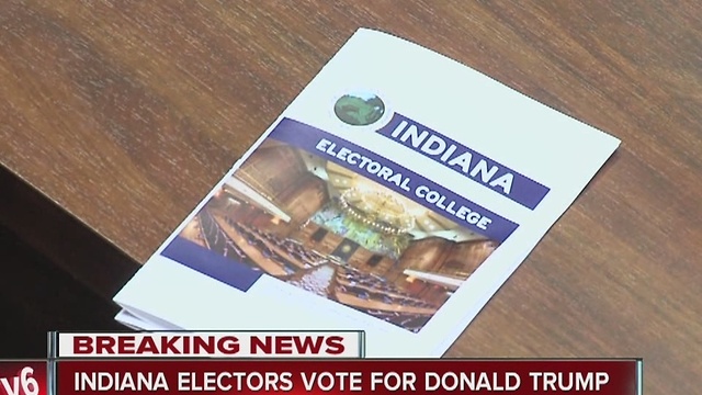 Indiana's Electoral College casts all 11 votes for Trump