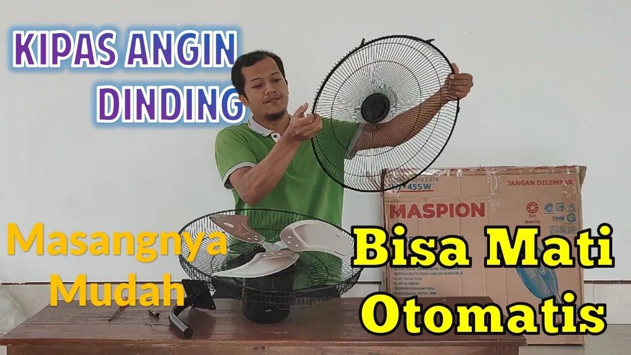 Cara Pasang Kipas Angin Dinding, Maspion PW-455W Power Fan 18 Inch