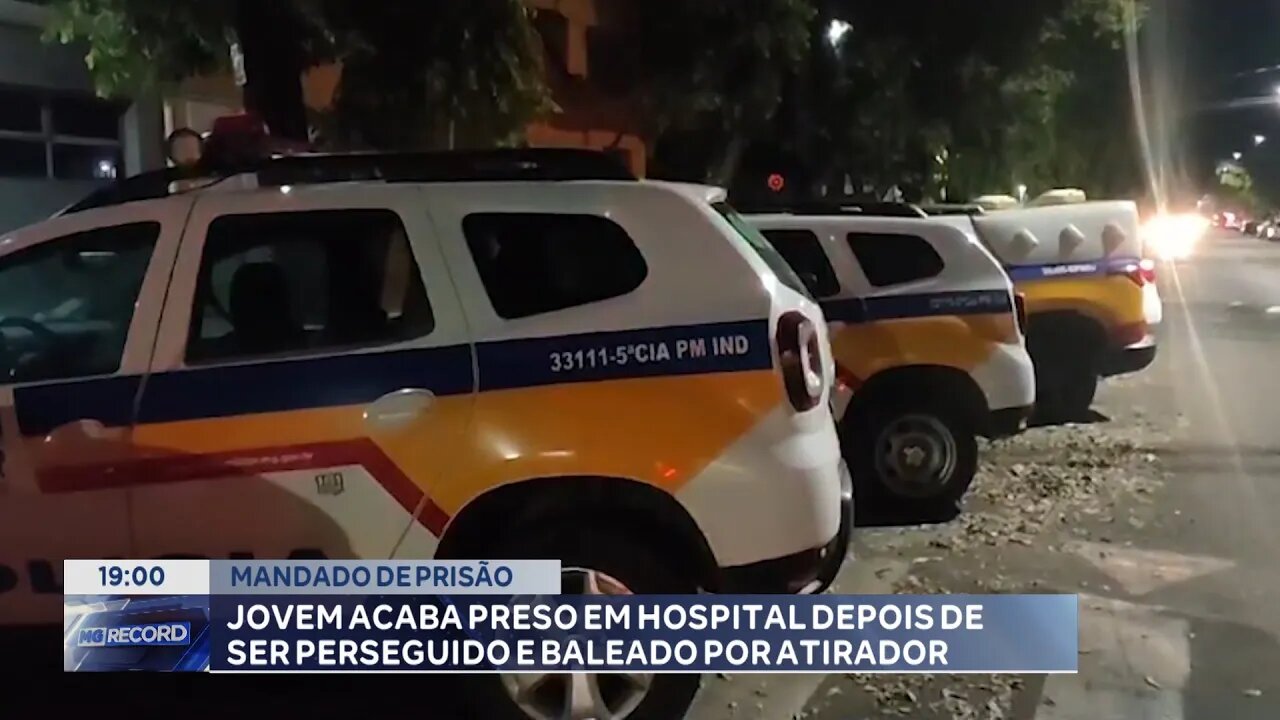 Mandado de Prisão: Jovem acaba Preso em Hospital depois de ser Perseguido e Baleado por Atirador.