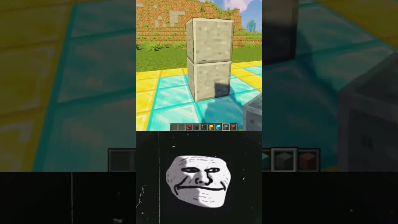 Minecraft logic 51 Sec🤣 (troll memes face) #shorts #viral #trending