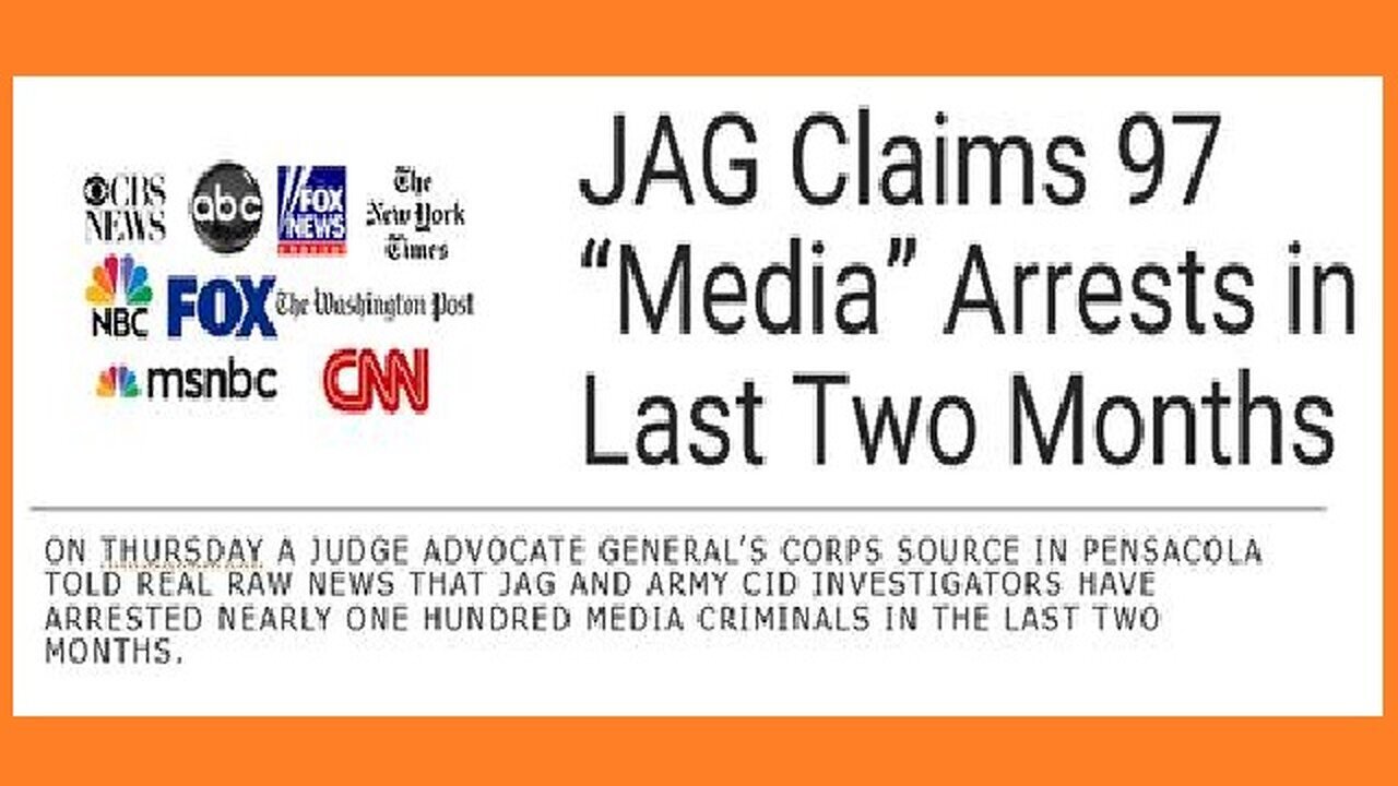 1/24/24 - JAG Claims 97 MSM Arrests in Dec 2023 and Jan 2024 for Treason!