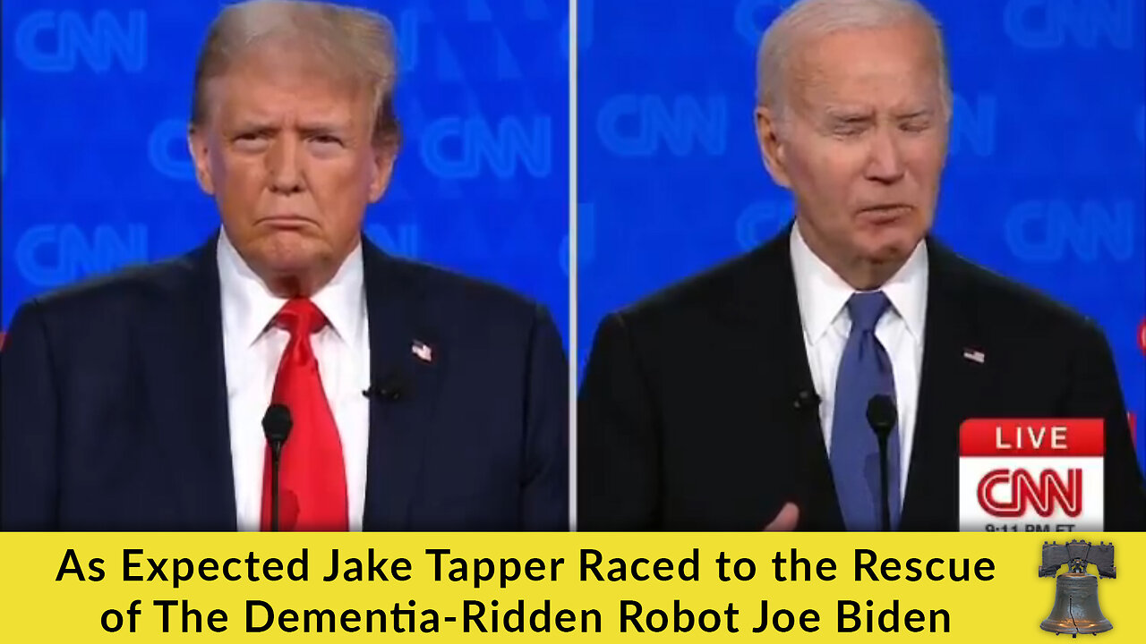 As Expected Jake Tapper Raced to the Rescue of The Dementia-Ridden Robot Joe Biden