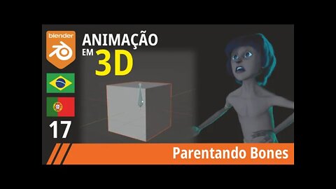 Animação 3D em @Blender - 17 - Parentando bones.