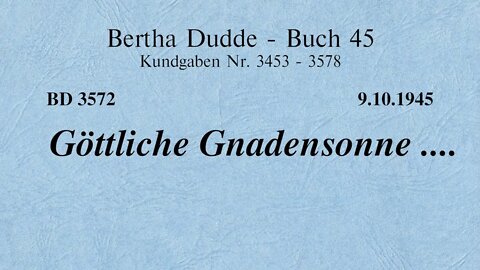 BD 3572 - GÖTTLICHE GNADENSONNE ....