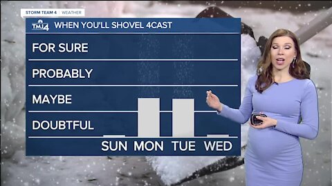 Wintry mix late Sunday night