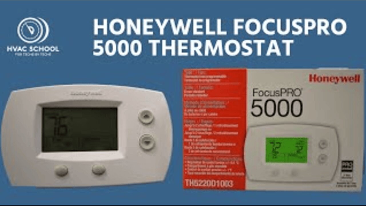 Honeywell TH5220D1029 Focuspro 5000 Non-Programmable 2 Heat and 2 Cooling Thermostat