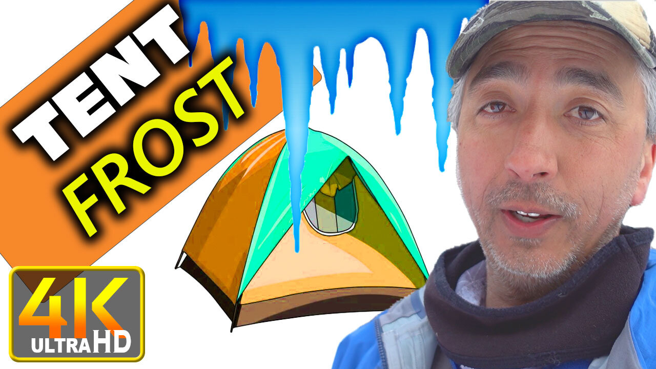 Removing Tent Frost Winter Camping (4k UHD)