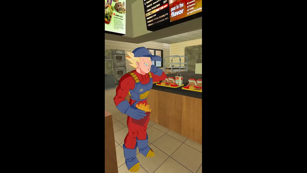 Goku vs Vegeta BUT its at McDonalds Pt 1