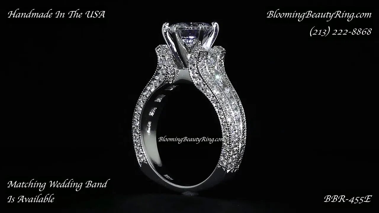 BBR 455E Engagement Ring Only By BloomingBeautyRing.com