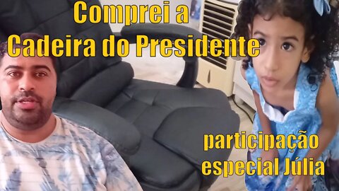 Unboxing Cadeira Delest estilo presidente