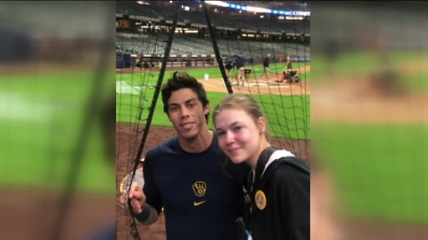 Yelich Brewers superfan gets to meet her hero