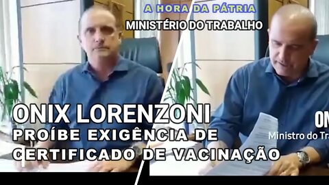 ONYX LORENZONI TRÁS ÓTIMA NOTÍCIA PARA O PAÍS, MINISTRO DO TRABALHO.