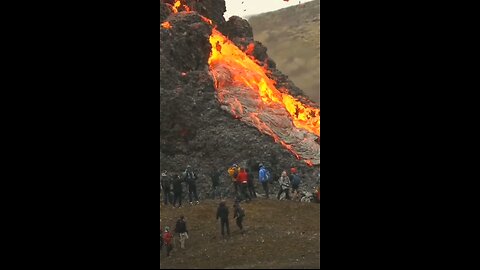 Norway Volcano Tourists😳🔥😲🤞🏻