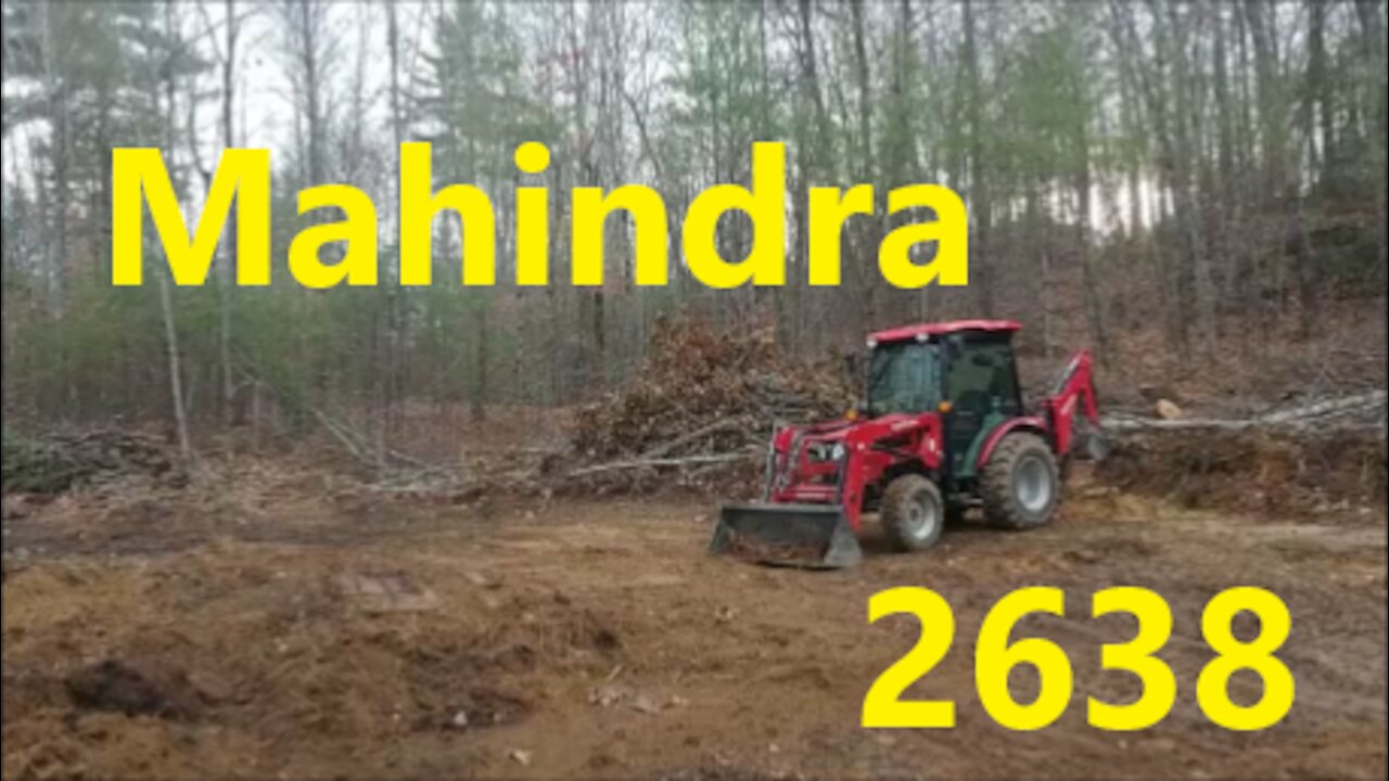 I pulled a large stump with the Mahindra 2638