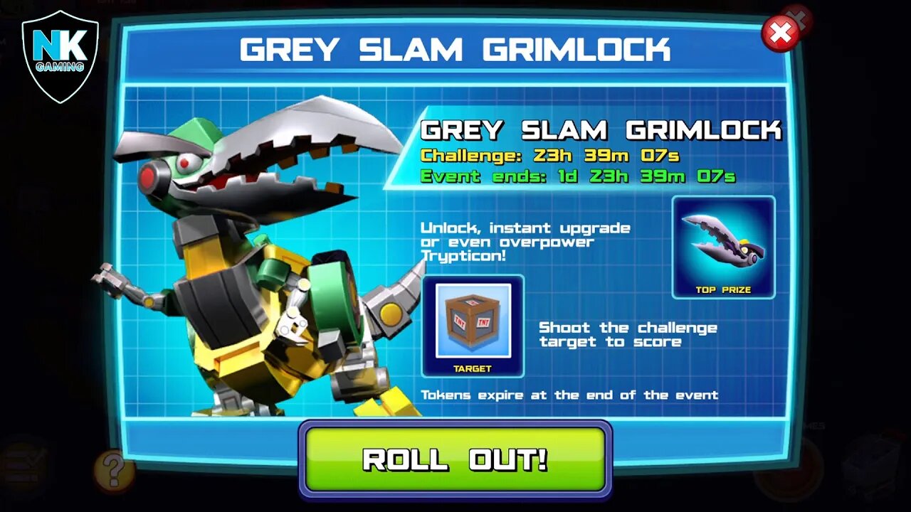 Angry Birds Transformers - Grey Slam Grimlock - Day 5 - Featuring Energon Lockdown