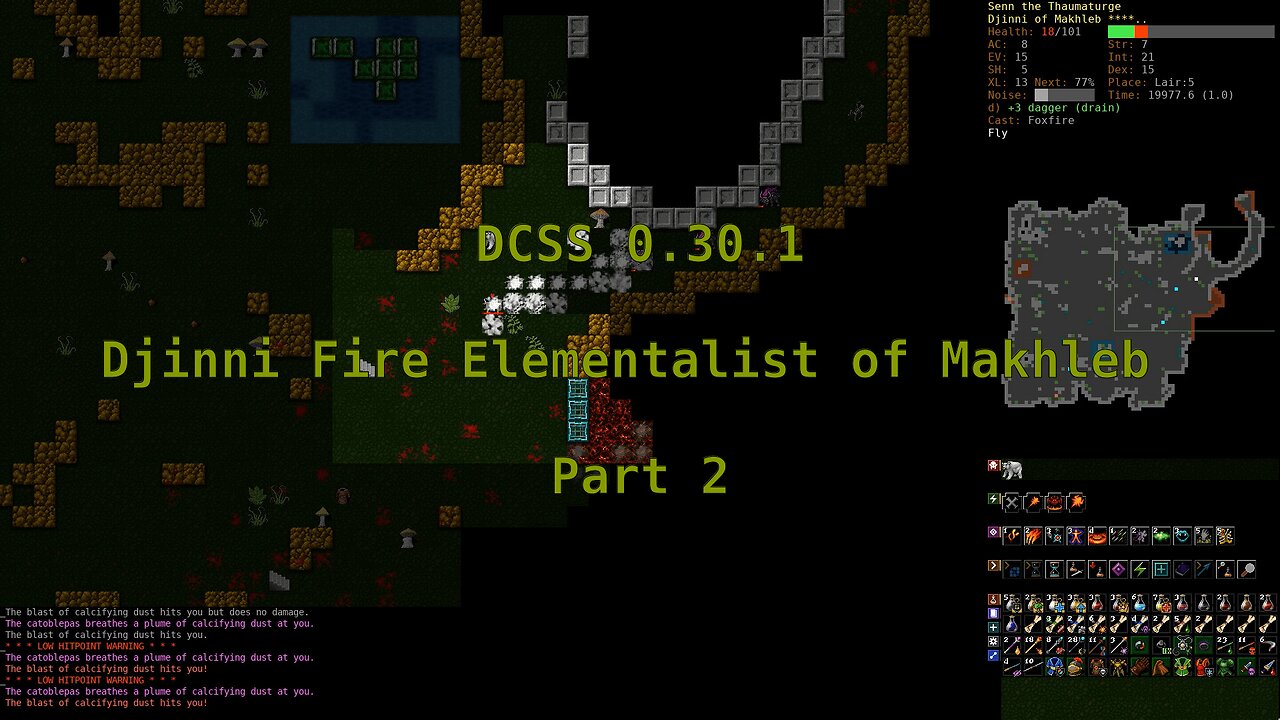 Dungeon Crawl Stone Soup 0.30.1 - Djinni Fire Elementalist of Makhleb - Part 2