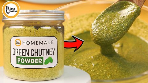 Magic Green chutni Powder. Make and store recipe by Food Fussion.
