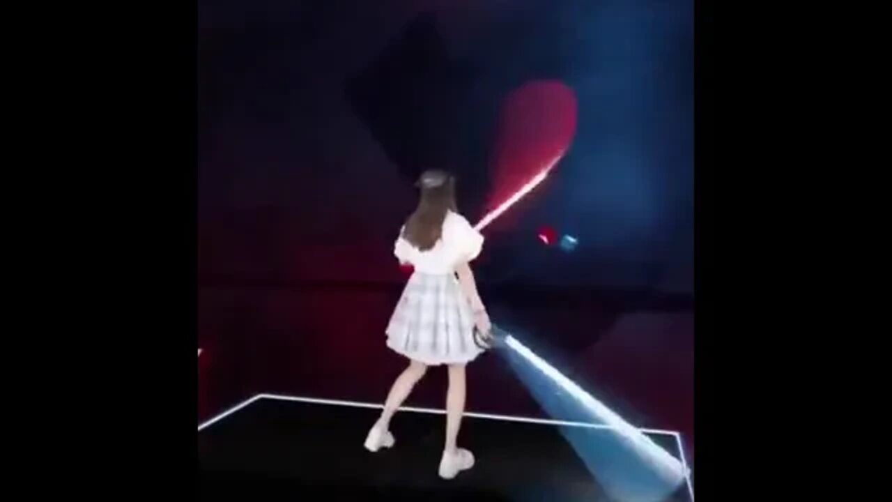 A Beat Saber VR match