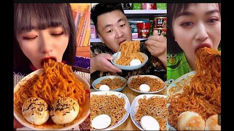 Chinese noodles Eating chellenge