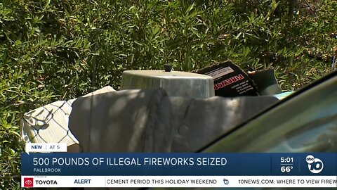 Fallbrook man arrested for allegedly possessing fireworks