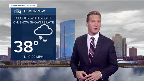 Small chance for snow showers Thursday afternoon