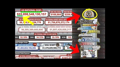 $33 TRILLION DEBT EASTER EGGS_ WHY IS THE U.S. DEBT CLOCK SHOWING US CERN & THE MANDELA EFFECT!