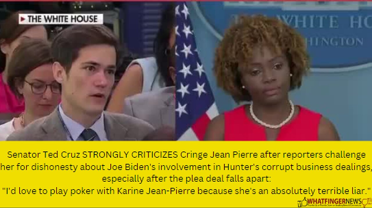 Senator Ted Cruz STRONGLY CRITICIZES Cringe Jean Pierre after reporters challenge her