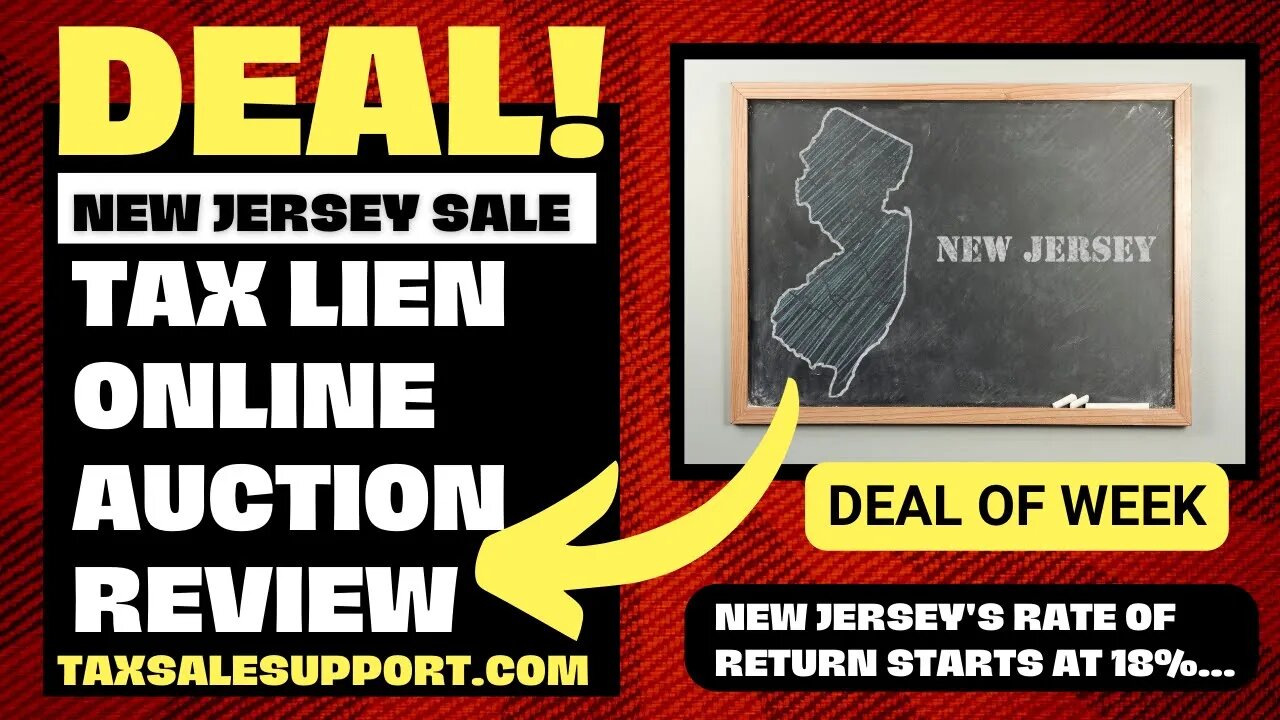 NEW JERSEY TAX LIEN ONLINE AUCTION REVIEW! DEAL OF THE WEEK