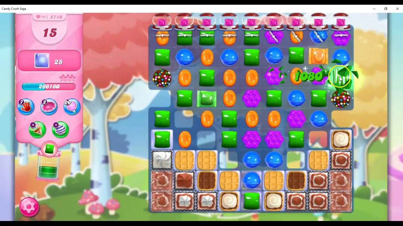 Candy Crush Level 5710 Talkthrough, 26 Moves 0 Boosters