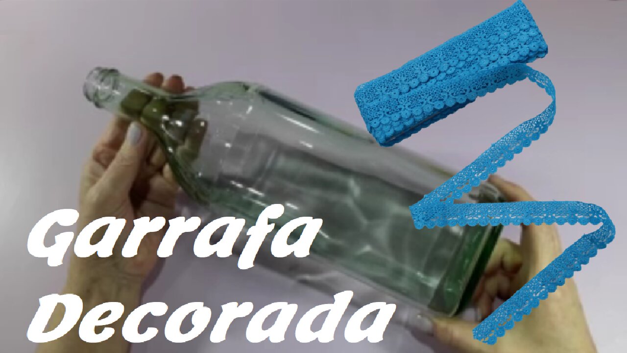 DIY - GARRAFA DECORADA COM RENDA @lucibuzo