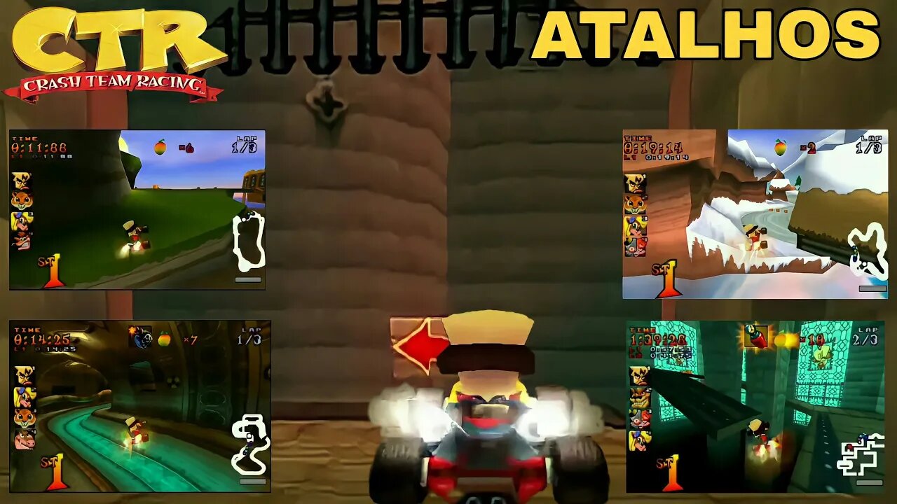 Pegando atalhos com Neo cortex (PS1) Crash team racing