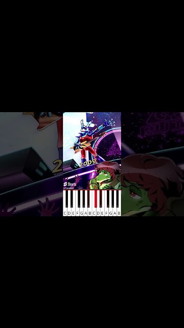 Monty's Past (@GH.S) FNAF SECURITY BREACH RUIN ANIMATION - Octave Piano Tutorial